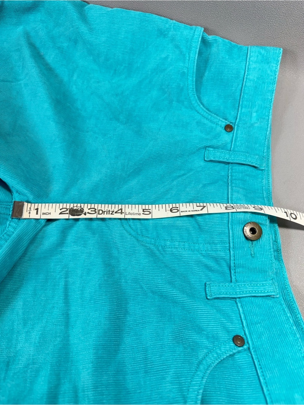 CARVE DESIGN Bright Turquoise Cotton Blend Corduroy Shorts - Picture 11 of 12